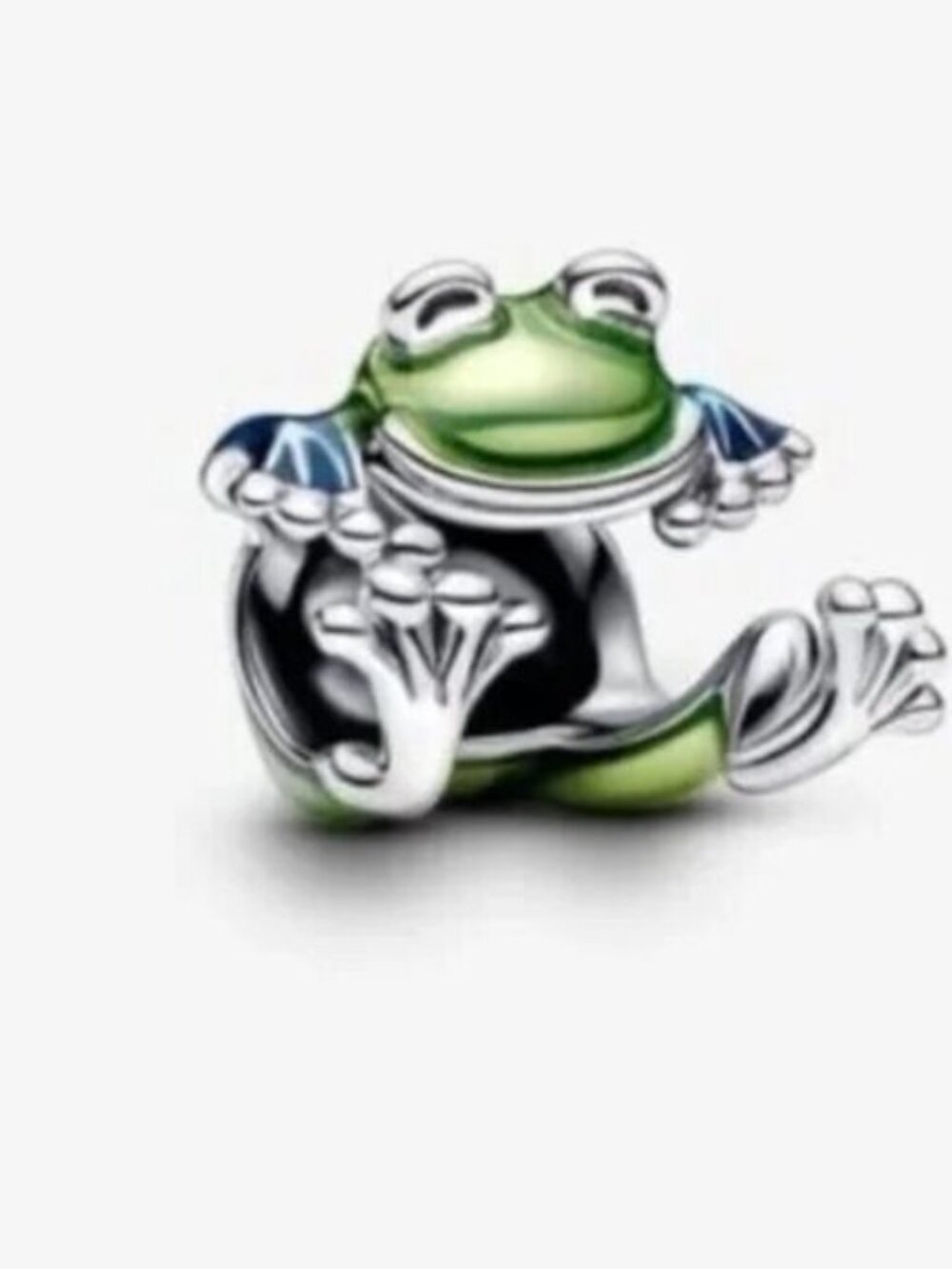 Pandora Green and Blue Frog Charm